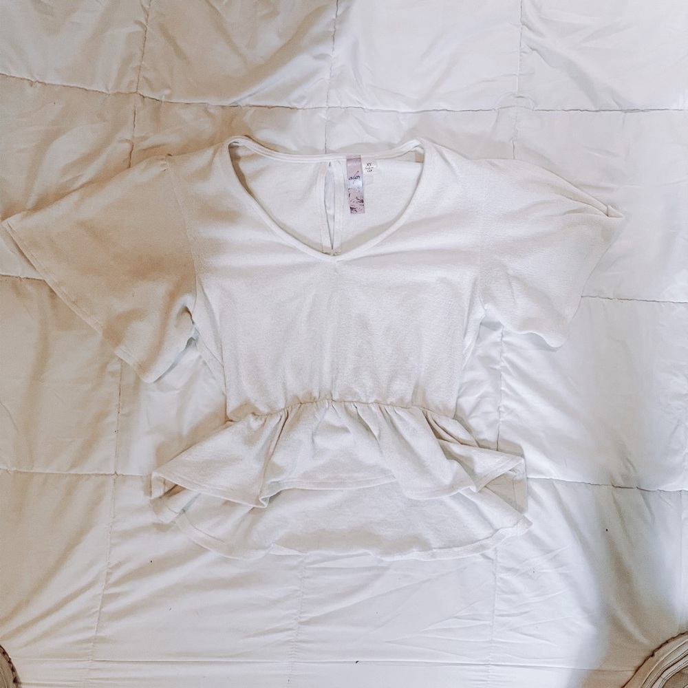 White Peplum T-Shirt